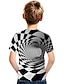 cheap Boys&#039; Tees &amp; Blouses-Boys T shirt Short Sleeve T shirt Optical Illusion 3D Print Active Polyester Rayon School Outdoor Daily Kids 3-12 Years 3D Printed Graphic Shirt