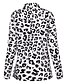cheap Tops &amp; Blouses-Women&#039;s Blouse Shirt Leopard Yellow Light Blue Print Leopard Floral Work Long Sleeve Shirt Collar Basic Casual Regular S
