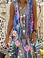 cheap All Sale-Women&#039;s Knee Length Dress A Line Dress Purple Sleeveless Print Floral Print V Neck Summer Elegant 2022 S M L XL XXL