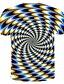 billige T-Shirts-Herre Skjorte T skjorte Geometrisk Rund hals Svart / Hvit 3D-utskrift Avslappet Daglig Kortermet 3D-utskrift Trykt mønster Klær Mote Fritid