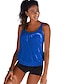 cheap Tankini-Women&#039;s Swimwear 2 Piece Normal Swimsuit 2 Piece High Waist Slim Polka Dot Purple Bathing Suits Sports Sports Basic