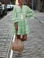 cheap Boho Dresses-Women&#039;s Short Mini Dress Swing Dress Green Blue Black Pink 3/4 Length Sleeve Print Geometric V Neck Spring Summer Casual Boho Flare Cuff Sleeve 2022 Loose S M L XL XXL 3XL