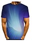 baratos T-Shirts-Homens Camiseta Camisa Social Decote Redondo Gráfico 3D impressão Preto Azul Roxo Vermelho Impressão 3D Manga Curta Tamanho Grande Imprimir Diário Blusas Básico Exagerado