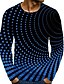 abordables T-shirts &amp; Débardeurs Homme-Homme T shirt Tee Graphic Pois Col Rond Bleu Ciel Bleu saphir Noir Jaune Rouge 3D effet du quotidien manche longue Imprimer Vêtement Tenue basique