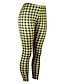 abordables Pants-Mujer Básico Clásico Elegante pantalones Pantalones Microelástico Ropa Cotidiana Trabajo Patrón Cuadrados Media cintura Negro Amarillo S M L XL