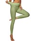 billige Graphic Chic-Dame Sport Yoga &amp; Danse Sko Basale Legging Krøllede Folder Ensfarvet Medium Talje Grøn Hvid Sort S M L / Tynde