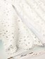 cheap New Arrivals-Mommy and Me Lace Dresses Party Solid Colored Flower Hollow Out White Knee-length Half Sleeve Wedding Flowers Matching Outfits / Sweet / Cotton