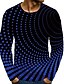 abordables T-shirts &amp; Débardeurs Homme-Homme T shirt Tee Graphic Pois Col Rond Bleu Ciel Bleu saphir Noir Jaune Rouge 3D effet du quotidien manche longue Imprimer Vêtement Tenue basique