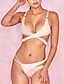 cheap Tankini-Women&#039;s Bikini Tankini Swimsuit Open Back Wrap Print Solid Color Blushing Pink Swimwear Padded Strap Bathing Suits New Cute Sweet / 2 Piece / Tattoo / Padded Bras / Slim