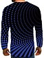 baratos Camisas &amp; Regatas para Homem-Homens Camiseta Gráfico Poá Decote Redondo Azul Claro azul safira Preto Amarelo Vermelho Impressão 3D Diário Manga Longa Imprimir Roupa Básico