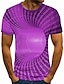 economico T-Shirts-Per uomo Magliette maglietta Camicia Pop art 3D Print Rotonda Plus Size Giornaliero Manica corta Standard Top Originale Essenziale Grande e alto Blu Viola Giallo