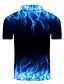 baratos Camisetas Masculinas-Homens Camisa de tênis Camiseta Polo Camisa de golfe Gráfico Colarinho Colarinho de Camisa Azul Tamanho Grande Diário Para Noite Manga Curta Roupa Roupa de rua Exagerado Personalizada 3D