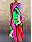 billige Uformelle kjoler-Dame Skiftkjole Abstrakt menneskelig ansikt (farge) Abstrakt menneskelig ansikt (oransje) Abstrakt menneskelig ansikt (rosa) Abstrakt menneskelig ansikt (lilla) Abstrakt menneskelig ansikt (grønt