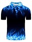 abordables Camisas de hombres-Hombre Camiseta de tenis POLO Camiseta de golf Graphic Cuello Cuello Camisero Azul Piscina Talla Grande Diario Noche Manga Corta Ropa Ropa de calle Exagerado Personalizado 3D