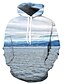 preiswerte Hoodies-Herren Grafik Pullover Hoodie Sweatshirt 3D-Druck Täglich Ausgehen Alltag Kapuzenpullover Sweatshirts Blau Purpur Grau
