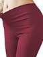 abordables Pantalons femme-Femme Maigre Pantalon Taille haute Toute la longueur Noir Printemps, Août, Hiver, Eté