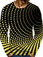 billige T-shirts og tanktops til mænd-Herre T-shirt Grafisk Prikker Rund hals Lyseblå Safirblå Sort Gul Rød 3D-udskrivning Daglig Langærmet Trykt mønster Tøj Basale