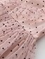 cheap Girls&#039; Dresses-Kids Little Girls&#039; Dress Polka Dot Patchwork Ruffle Mesh Patchwork Blushing Pink Short Sleeve Cute Dresses Regular Fit / Print