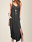 cheap Shoes &amp; Accessories-Women&#039;s Maxi long Dress Strap Dress Black Wine Royal Blue Dark Gray Navy Blue Sleeveless Pure Color Summer Casual 2022 S M L XL XXL / Polyester / Machine wash