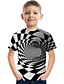 cheap Boys&#039; Tees &amp; Blouses-Boys T shirt Short Sleeve T shirt Optical Illusion 3D Print Active Polyester Rayon School Outdoor Daily Kids 3-12 Years 3D Printed Graphic Shirt