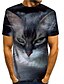 cheap Tank Tops-Men&#039;s T shirt Tee Shirt Tee Graphic Animal Cat 3D Round Neck Blue Khaki Gray 3D Print Event / Party Indoor Short Sleeve Print Clothing Apparel Chic &amp; Modern