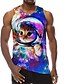 cheap Tank Tops-Men&#039;s Tank Top Shirt Undershirt Crew Neck Cat Unicorn Flamingo A B 3D Print Sleeveless 3D Print Daily Holiday Tops Casual Beach / Summer / Summer