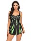cheap Tankini-Women&#039;s Swimwear 2 Piece Swim Dress Plus Size Swimsuit High Waist Stripe Slim for Big Busts Stripes / Ripples Strap Beach Wear Sexy Bathing Suits