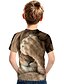 abordables T-shirts et chemises pour garçons-Garçon 3D Graphic Animal Tee-shirts Manche Courte 3D effet Eté Actif Polyester Rayonne Enfants 3-12 ans