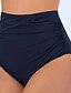 abordables Bottoms-Mujer Bañadores Fondo de playa Normal Traje de baño Color sólido Negro Trajes de baño