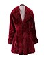cheap Furs &amp; Leathers-Women&#039;s Sherpa jacket Fleece Jacket Teddy Coat Wedding Daily Going out Winter Fall Long Coat Turndown Regular Fit Jacket Long Sleeve Black Red White