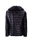 cheap Furs &amp; Leathers-Women&#039;s Puffer Jacket Fall Winter Daily Regular Coat V Neck Warm Regular Fit Fashion Jacket Long Sleeve Fur Trim Solid Colored Black / Lined