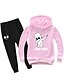 cheap Boys&#039; Clothing Sets-Kids Boys&#039; Hoodie &amp; Pants Pullover Clothing Set Long Sleeve 2 Pieces Black Pink Royal Blue Anime Cartoon Graphic Letter SchoolWear Cotton Active Casual Fashion 3-13 Years