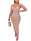 abordables Vestidos de verano-Mujer Mini vestido corto Vestido tubo Albaricoque Negro Sin Mangas Diseño Especial Primavera Verano Moderno 2022 S M L XL XXL