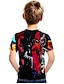 billige T-shirts &amp; Trøjer til Drenge-Børn Drenge T-shirt Kortærmet Grafisk Sort Børn Toppe Sommer Aktiv 3-12 år