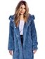 cheap Furs &amp; Leathers-Women&#039;s Faux Fur Coat Fall &amp; Winter Daily Long Coat Loose Basic Jacket Long Sleeve Oversized Solid Colored Blue Purple Yellow