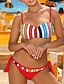 cheap Bikini-Women&#039;s Bikini Swimsuit Rainbow Rainbow Orange Black Red Navy Blue Swimwear Padded Halter Neck Bathing Suits Fashion Sexy / Padded Bras