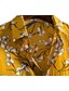 abordables Men&#039;s-Hombre Camisa Letra Animal Otras impresiones Cuello Americano Diario Vacaciones Manga Corta camisas con cuello Estampado Tops Estilo playero Boho Amarillo