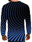 economico T-shirt e canotte da uomo-Per uomo maglietta Pop art A pois Rotonda Blu chiaro Blu zaffiro Nero Giallo Rosso Stampa 3D Giornaliero Manica lunga Stampa Abbigliamento Essenziale
