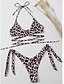 cheap Bikini-Women&#039;s Bikini 2 Piece Swimsuit Push Up Print Tie Dye Leopard Brown Swimwear Padded Crop Top Bathing Suits New Casual Sexy