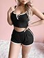 cheap Two Piece Sets-Women&#039;s Streetwear Striped Going out Casual / Daily Two Piece Set Loungewear Shorts Biker Shorts Crop Top Tracksuit Tops