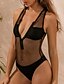 cheap One-Pieces-Women&#039;s One Piece Swimsuit Color Block Black Swimwear Bathing Suits