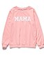 cheap Family Look Sets-Mommy and Me Tops Sweatshirt Graphic Print Gray / GRAY Pink Above Knee Long Sleeve Matching Outfits / Summer