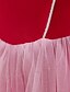 economico Vestiti per ragazze-Bambino Piccolo Da ragazza Vestito Collage Retato Rosso Medio Senza maniche Da principessa Vestitini Standard