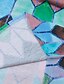 billige Bluse-Dame T skjorte Blå Lilla Oransje Quarter Zip Trykt mønster Geometrisk Fargeblokk Avslappet Daglig Langermet Skjortekrage Grunnleggende Normal S