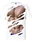 baratos Tank Tops-Homens Camisetas Camiseta Gráfico Músculo Impressão 3D Decote Redondo Diário Feriado Manga Curta 3D Imprimir Blusas Casual Músculo Esportes Branco / Preto Branco Preto / Verão