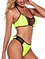 cheap Tankini-Women&#039;s Swimwear Bikini Tankini 2 Piece Normal Swimsuit Lace up Open Back Print Solid Color Rainbow Yellow Red Green Padded Strap Bathing Suits New Colorful Lady