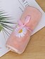 cheap Basic Collection-LITB Basic Bathroom Soft Coral Fleece Hand Towel Cute Daisy Flower Embroidery Solid Colored Comfortable Absorbent Daily Home Wash Towels 1 pcs 35*75cm
