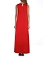 cheap Maxi Dresses-Women&#039;s Shift Dress Maxi long Dress Black Red Sleeveless Striped Spring Summer Round Neck Boho Beach Loose 2021 S M L XL XXL