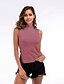 abordables Vestimenta de Mujeres-Mujer Camiseta sin mangas Plano Diario Noche Sin Mangas Camiseta sin mangas Cuello Alto Básico Sensual 65%Cotton 35%Polyester Corte Bodycon Blanco Negro Fucsia M / Verano / Lavado a Mano