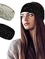 baratos Chapéus-Malha grossa e macia forrada de lã para mulheres para o tempo frio inverno faixa de cabeça aquecedor de orelha 2 valor do pacote (confete preto / confete bege)
